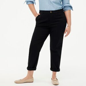 J.CREW High Waist Girlfriend Chino Pant 24 Black Casual Office NWT B54